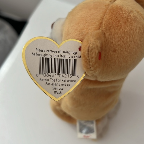 NWT Vintage Original 1998 Ty Beanie Baby “Hope” With Error Tags - Picture 4 of 5